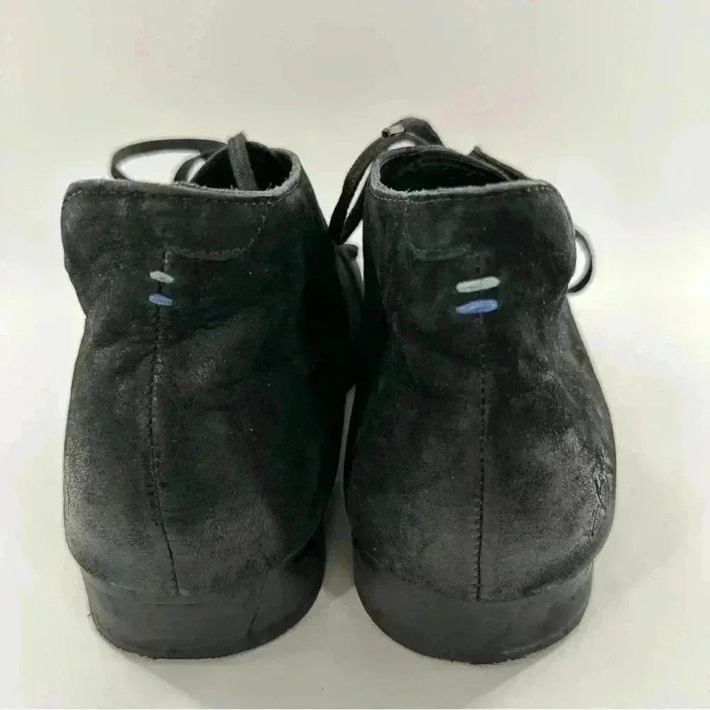 John Fluevog mens chukka boots size 12 black nubuck leather hipster grunge punk